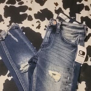 KanCan Youth Dark Blue Distressed Skinny Jeans